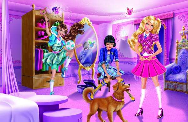 barbie academy of princesses jigsaw puzzle