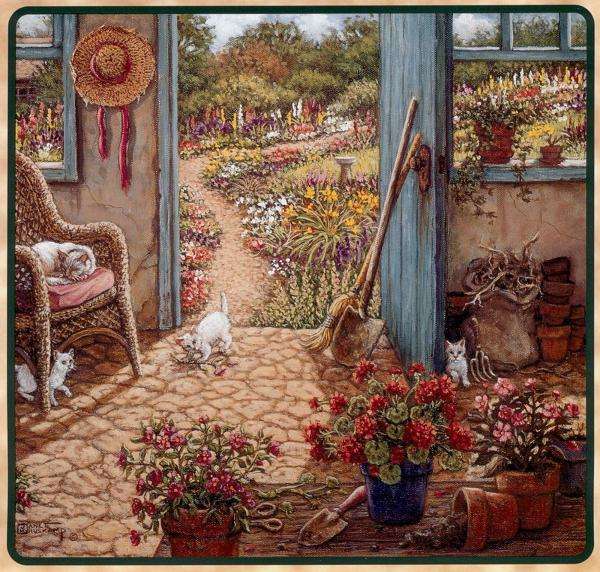 jardinier et chats puzzle