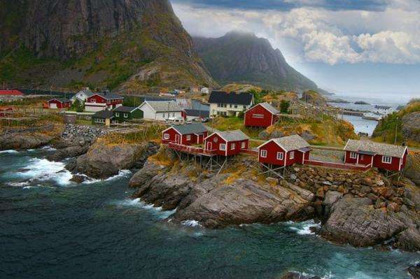 osiedle na wyspach Norwegii puzzle online