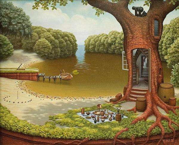 fantazja dom w drzewie puzzle online
