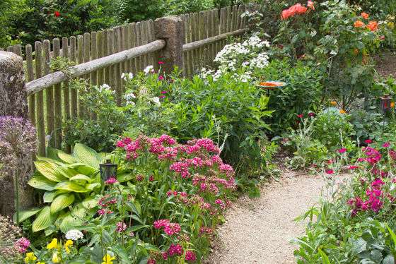 Wiejski ogródek kwiatowy puzzle online