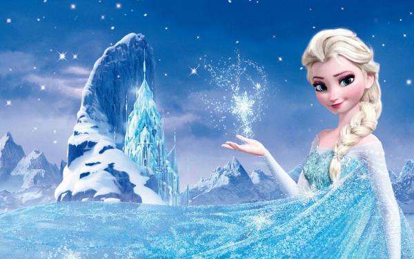 Elsa wyczarowała lodowy pałac puzzle online