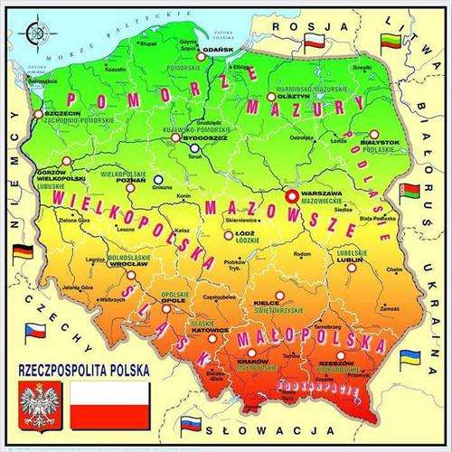 Mapa Polski dla dzieci puzzle online