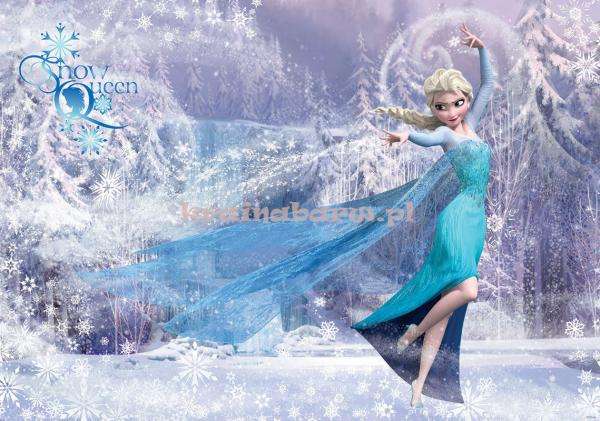 Elsa w zwiewnej sukni puzzle online
