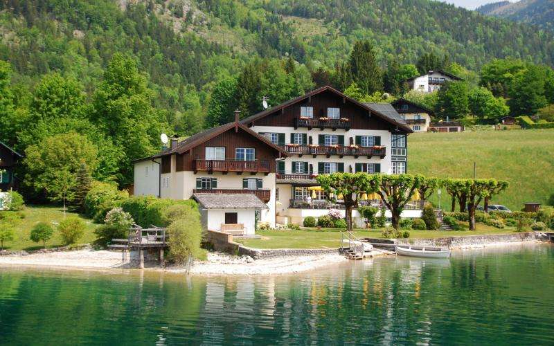 Austria . jezioro , góry puzzle online