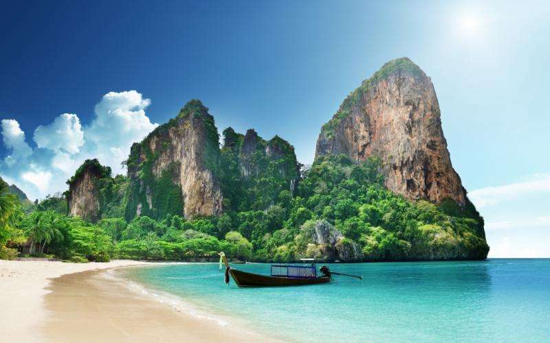 Tajlandia , ocean , skały puzzle online