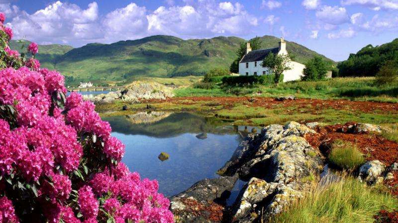 Szkocja , widok na góry puzzle online