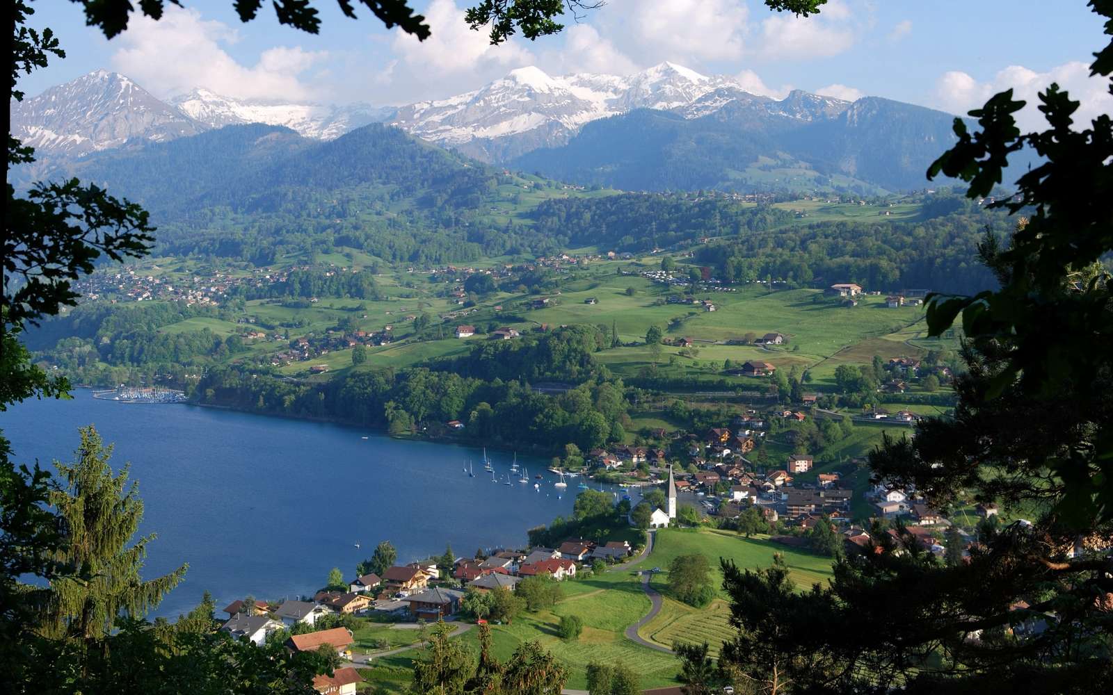 krajobraz Szwajcarii puzzle online