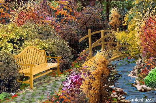 jesień w ogrodzie puzzle online