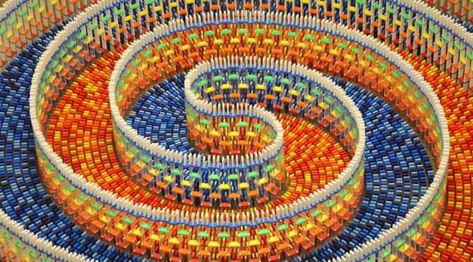 Grafica a spirale colorata puzzle