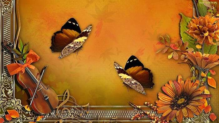 Kwiaty,motyle,grafika puzzle online
