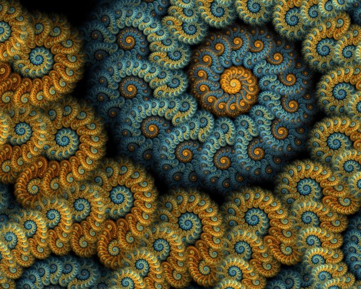 Fraktale spirale w kolorze puzzle online