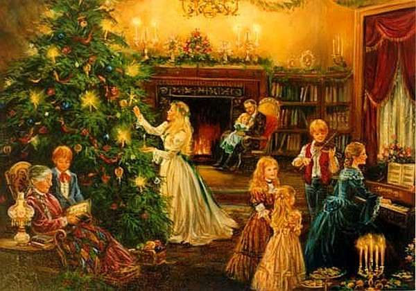 Rodzina w Boże Narodzenie puzzle online