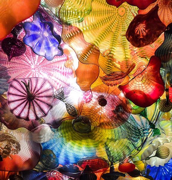 Kwiaty ze szkła kolorowe puzzle online