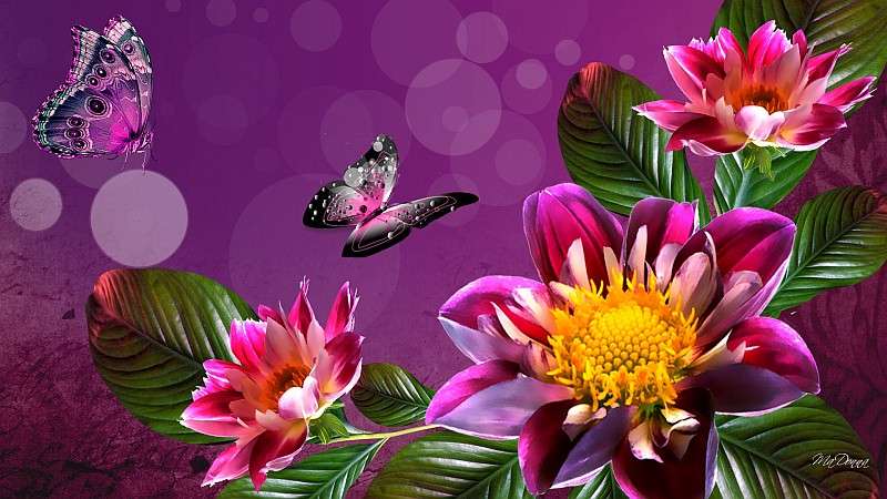 Grafika-kolorowe kwiaty puzzle online