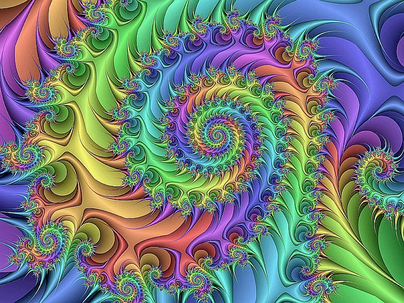 Abstract colorful vortex puzzle