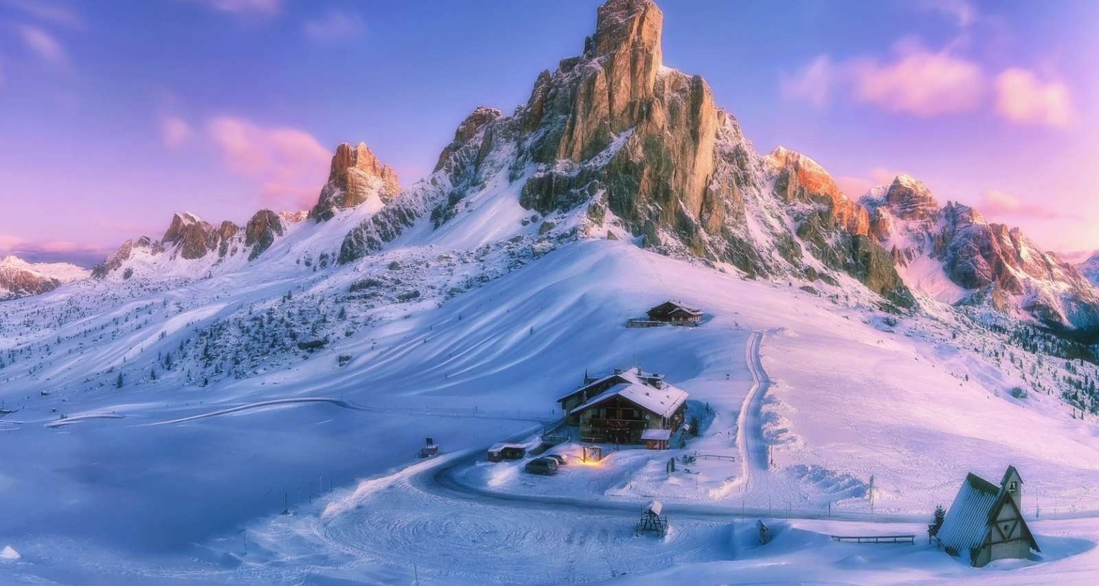 Zima w górach puzzle online