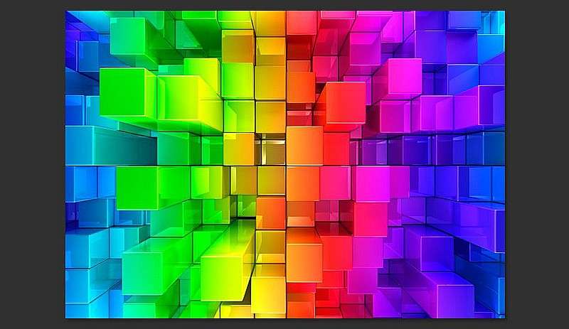 Składanka z kolorowych brył puzzle online