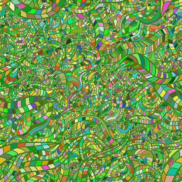 Fantazyjna zielona malowanka puzzle online