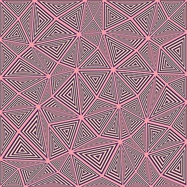 Trójkąty na różowym tle puzzle online