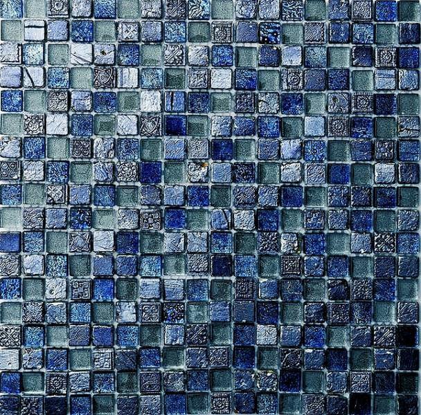 Niebieska szklana mozaika puzzle online