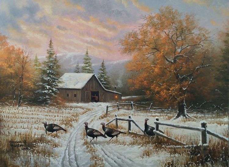 Vintern på landsbygden pussel
