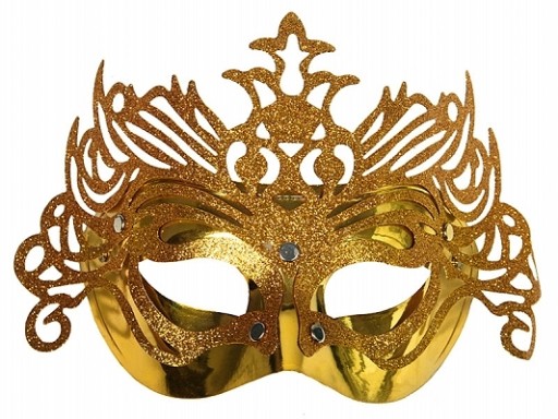 maska karnawałowa złota puzzle online