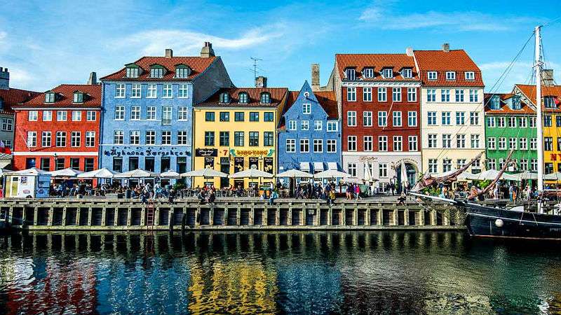 Nyhavn em Copenhagen quebra-cabeça
