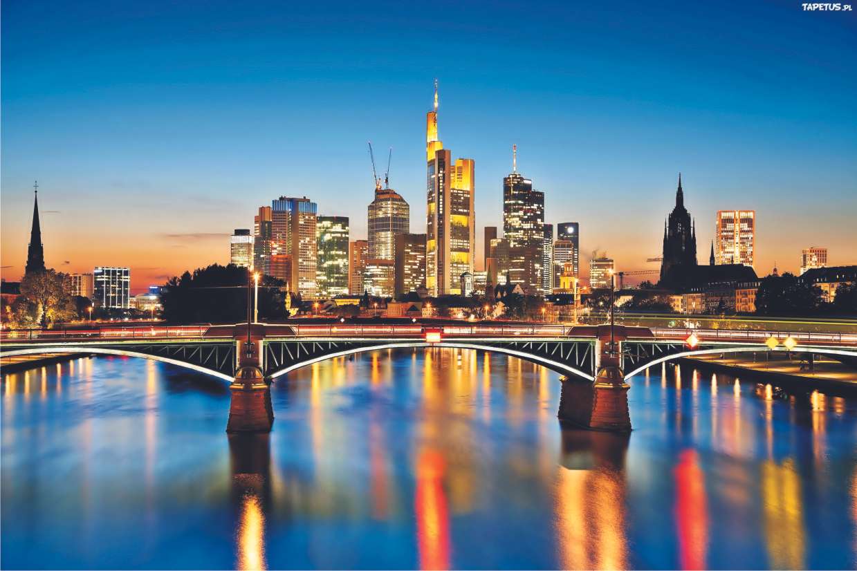 Frankfurt nocą puzzle online