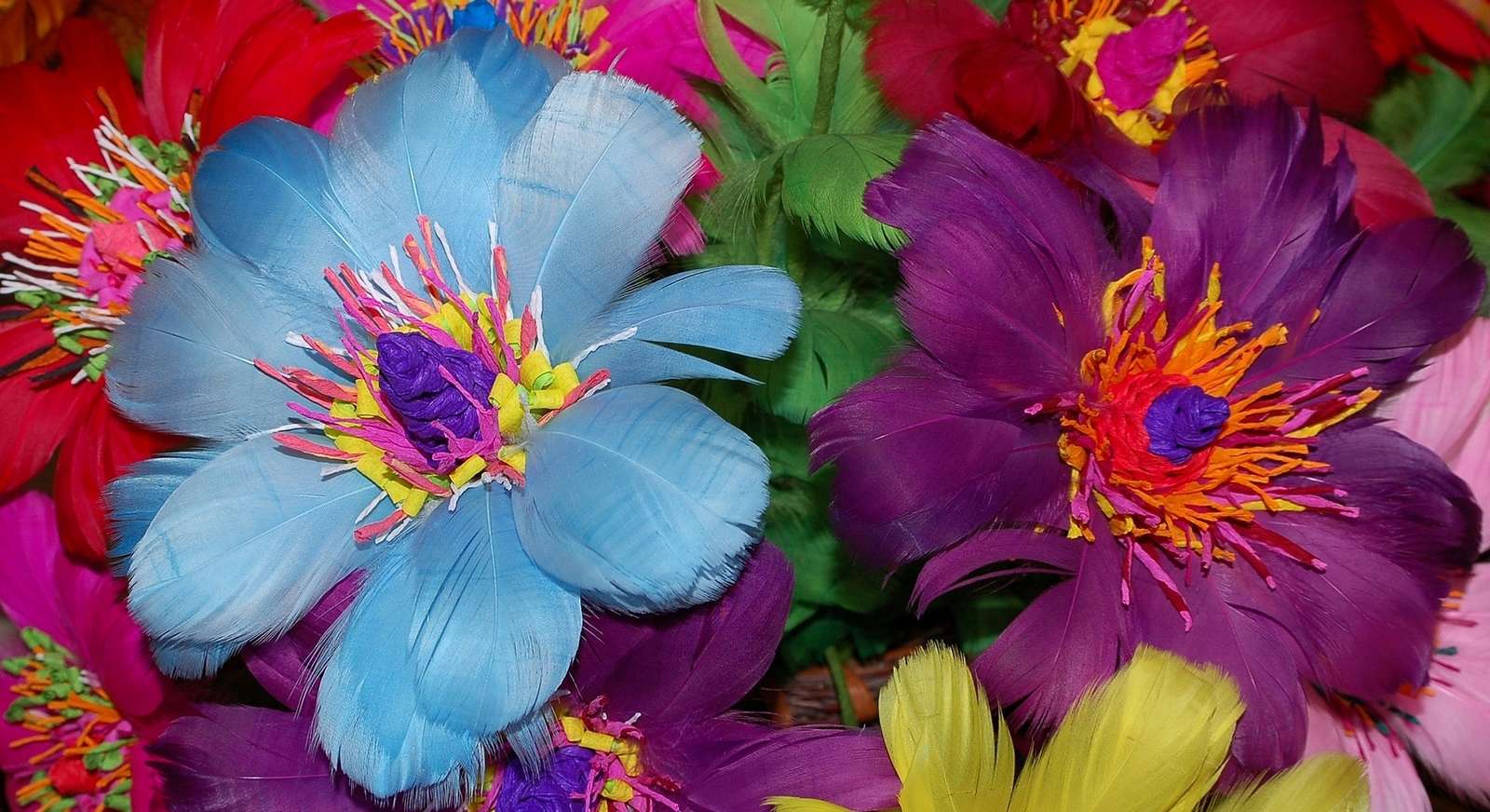 Kolorowe kwiatki puzzle online