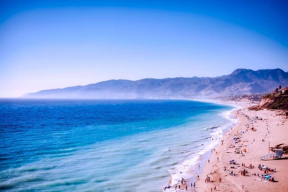 Plaża w Malibu. Kalifornia. puzzle online