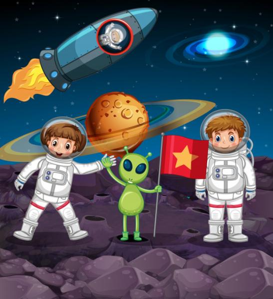 ASTRONAUTES IN SPACE puzzle online