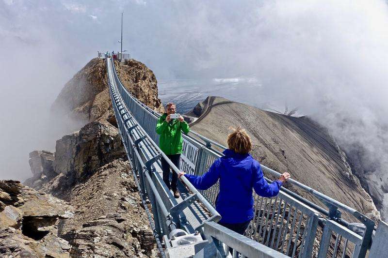 Wiszący most w Alpach. puzzle online