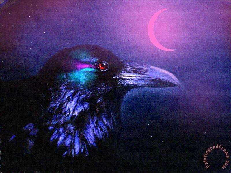 Raven i księżyc puzzle online