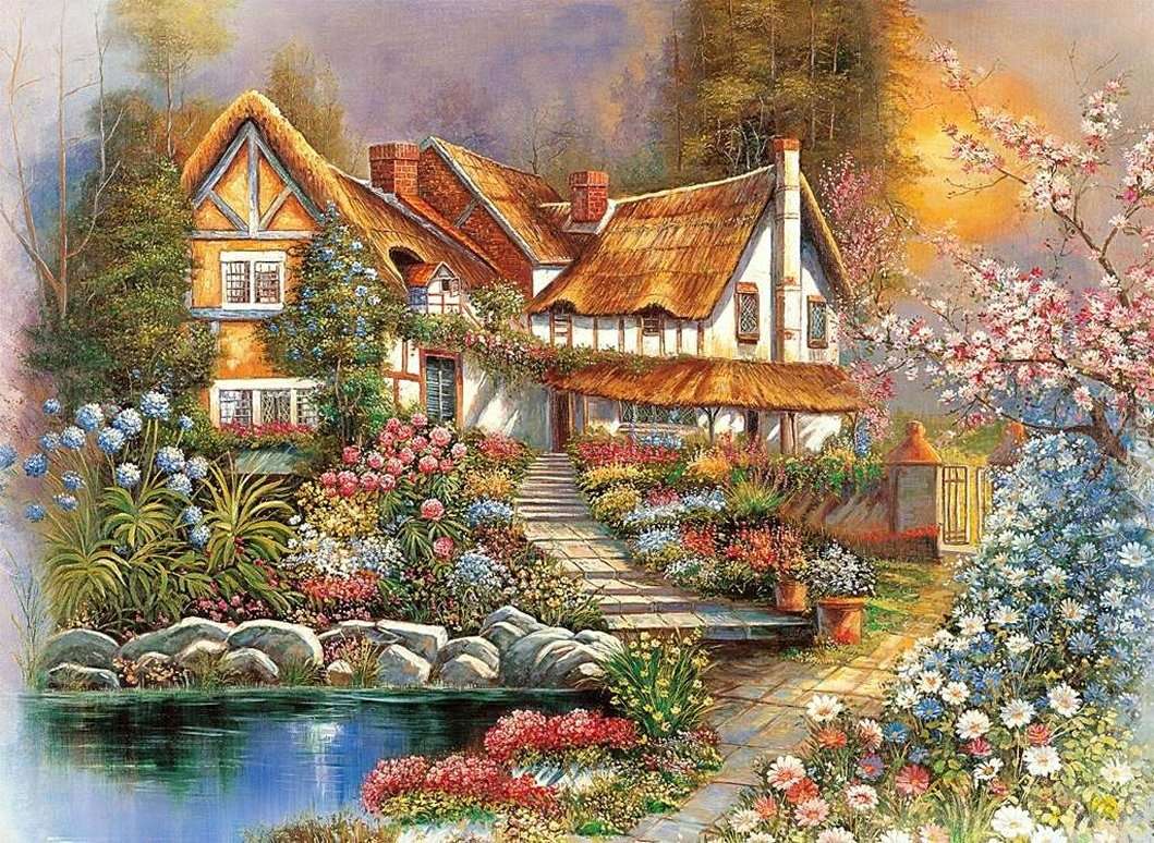 Haus im Sommergarten. Puzzle