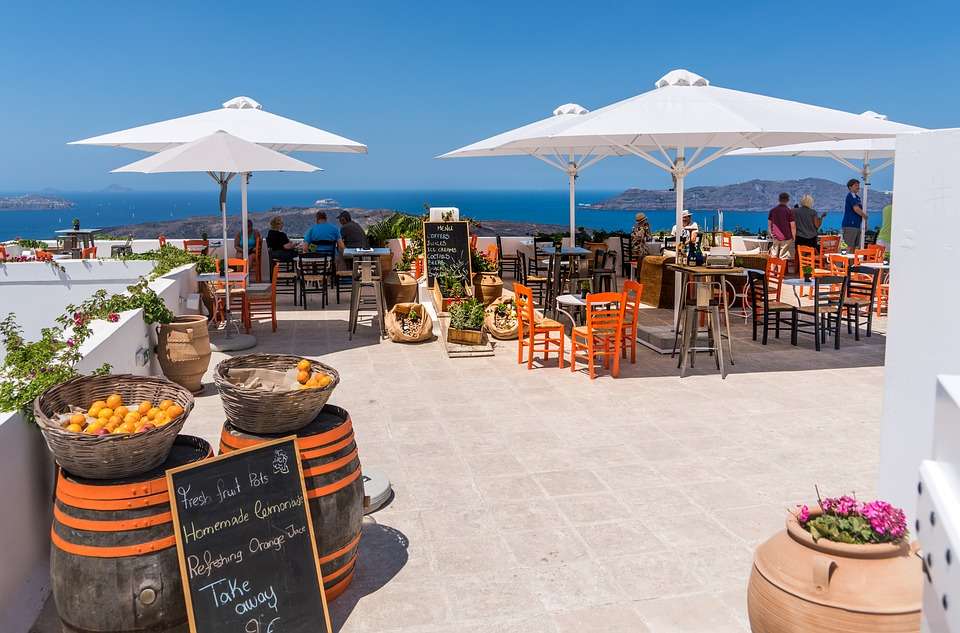 Restauracja na Santorini. puzzle online