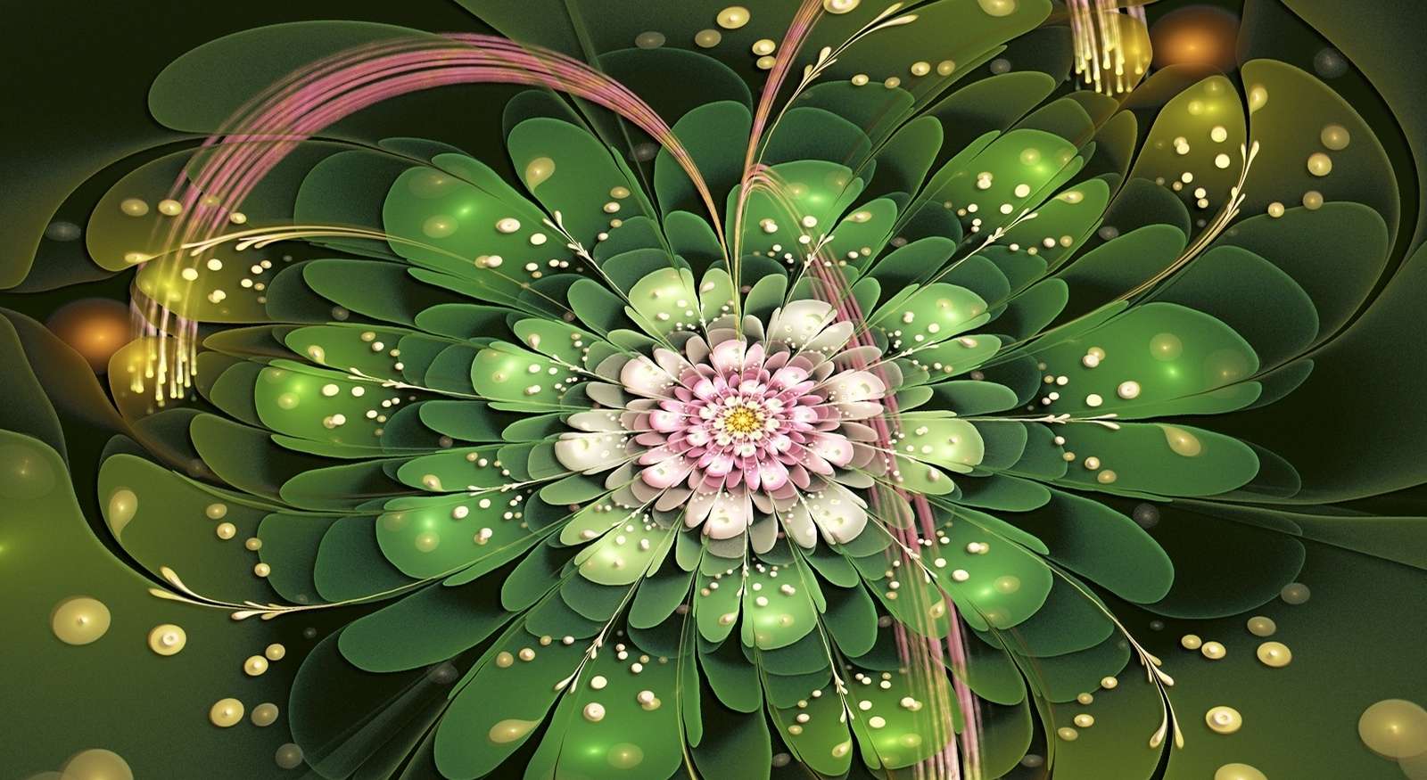 Kwiat-abstrakcja puzzle online