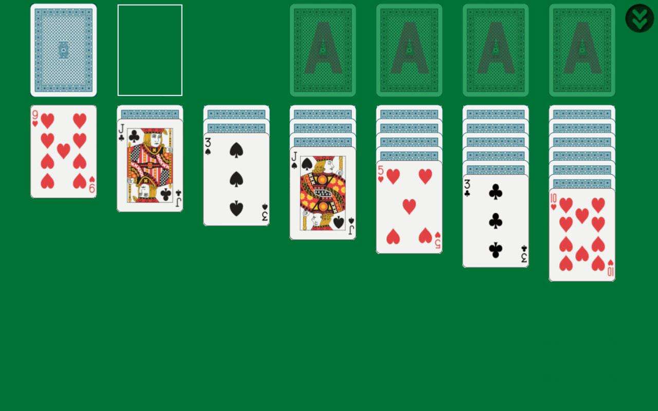 play klondike solitaire turn one green felt
