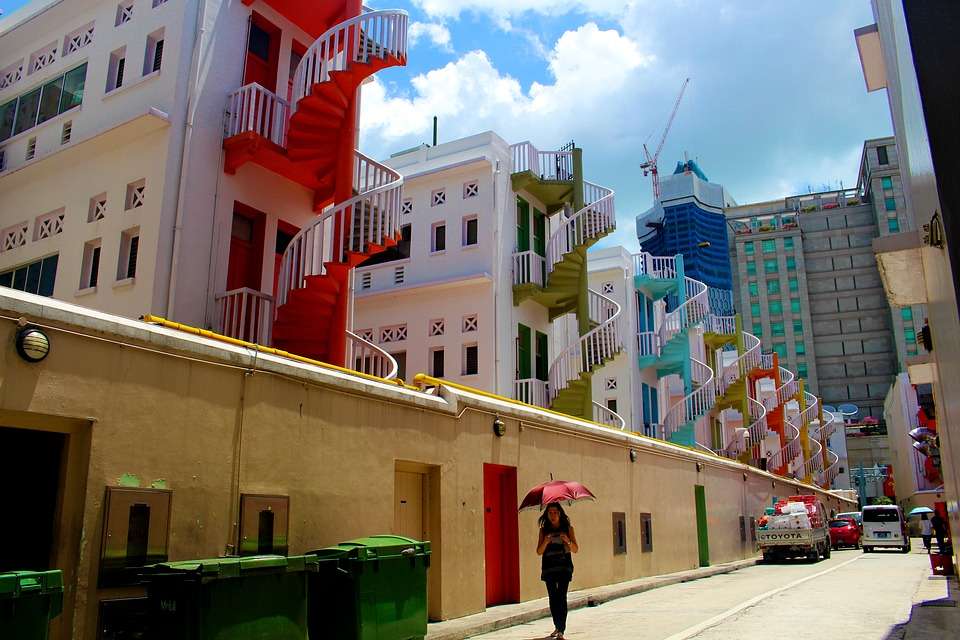 Ulica w Singapurze. puzzle online