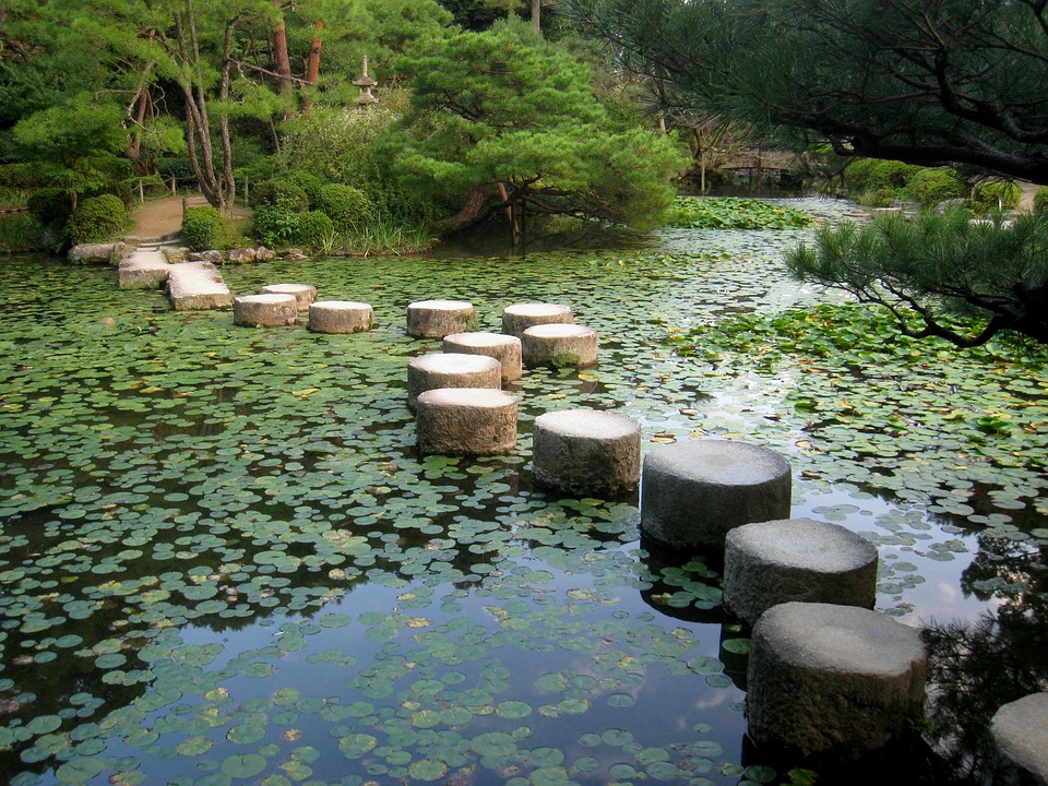 Japoński ogród w Kioto. puzzle online