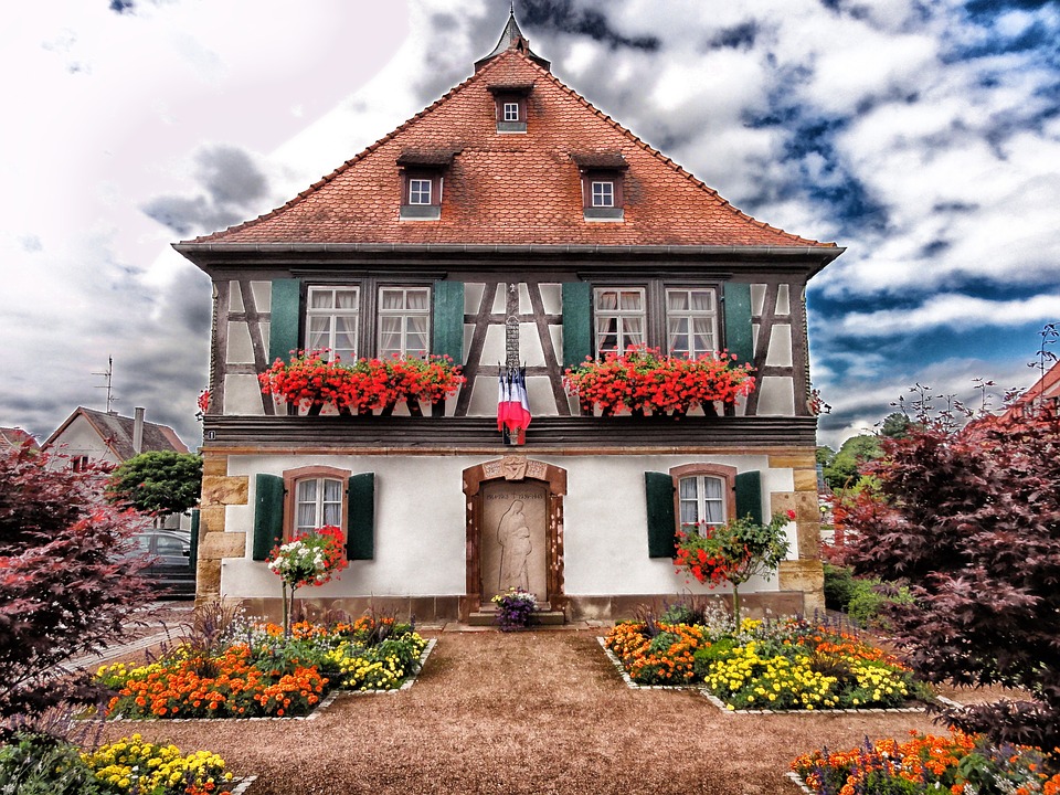 Dom w Seebach. Francja. puzzle online