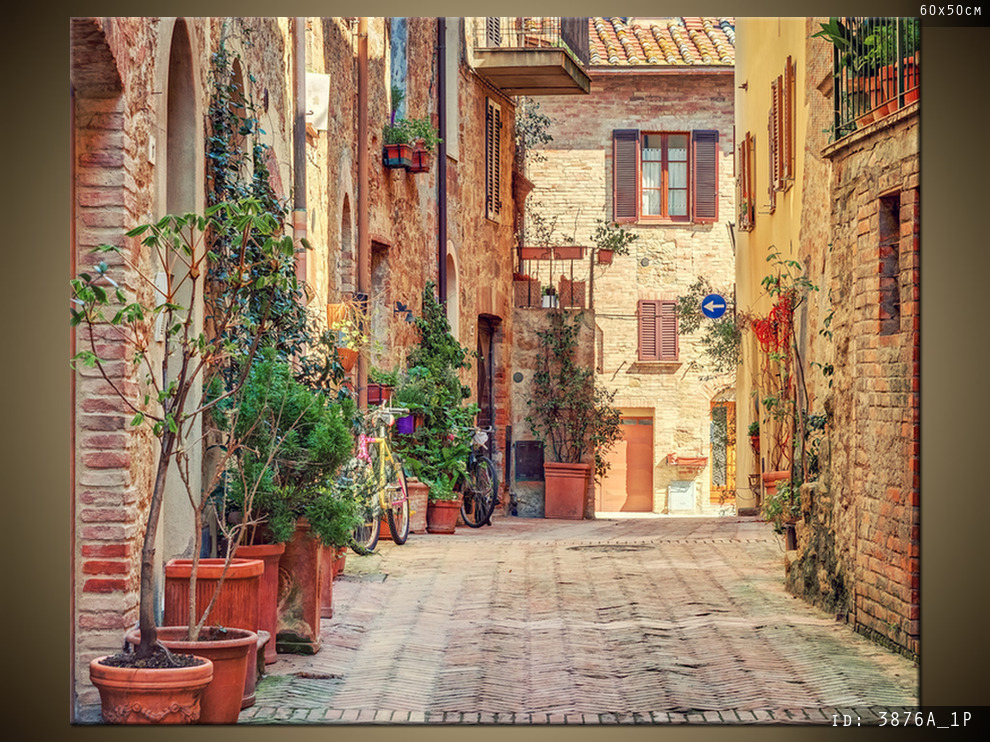 Kolorowa uliczka w Toskanii. puzzle online