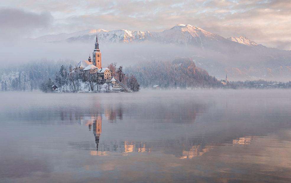 Jezioro Bled w Słowenii. puzzle online