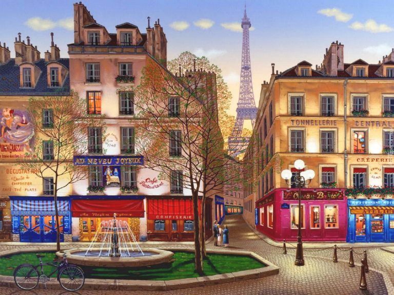 pod niebem Paryża puzzle online