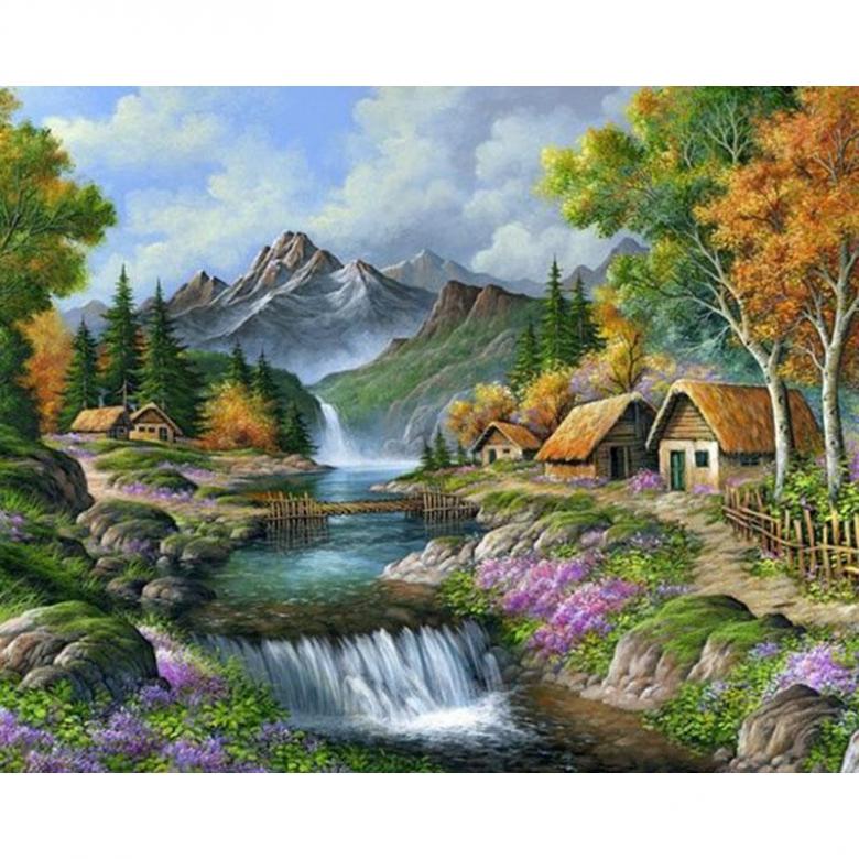 Domki  w górach. puzzle online