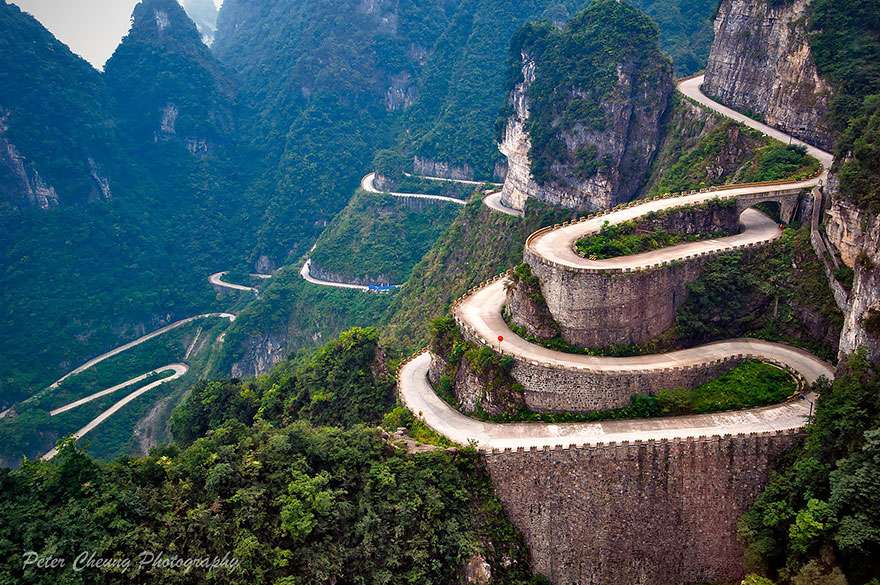 Górska droga w Chinach. puzzle online