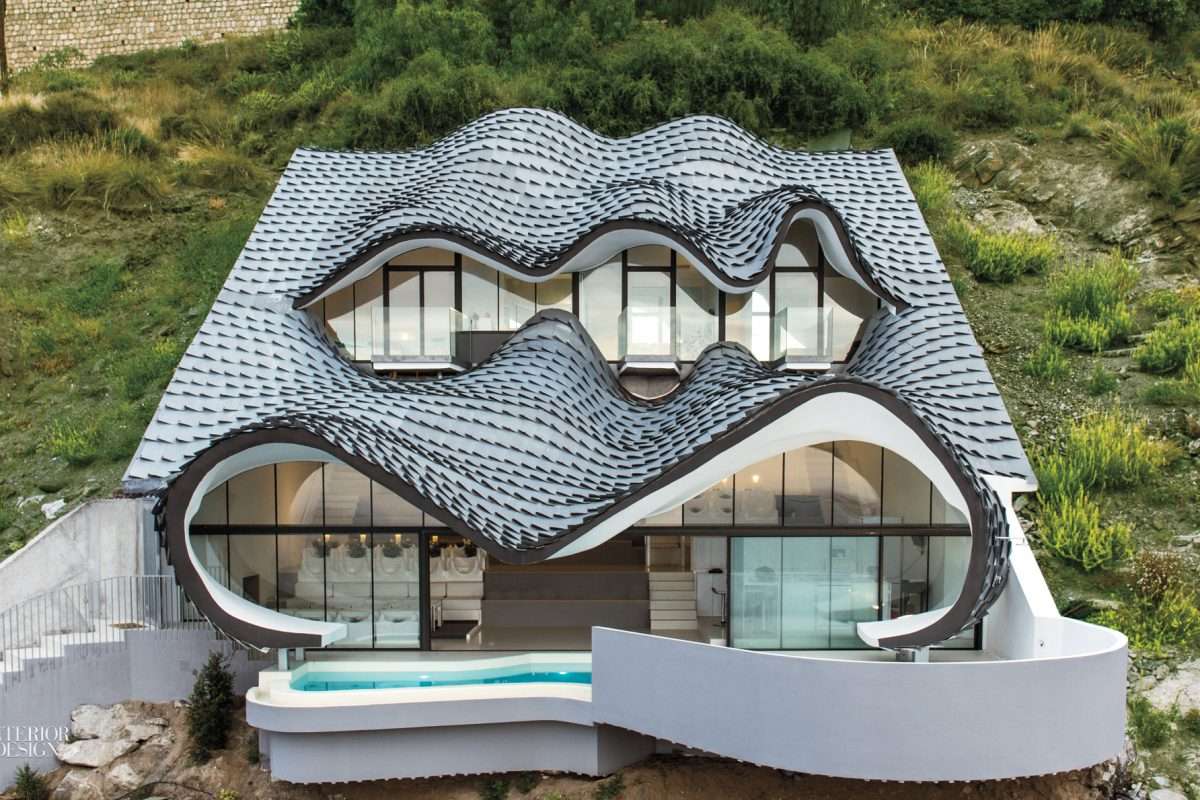 Dom z ciekawym dachem. puzzle online