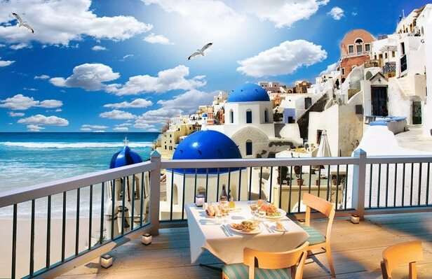 Griechenland. Blick vom Balkon Puzzle