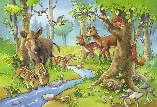 Leśne zwierzęta. puzzle online