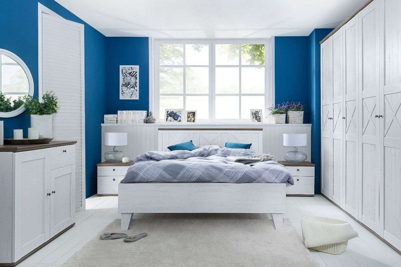 Niebieska sypialnia puzzle online